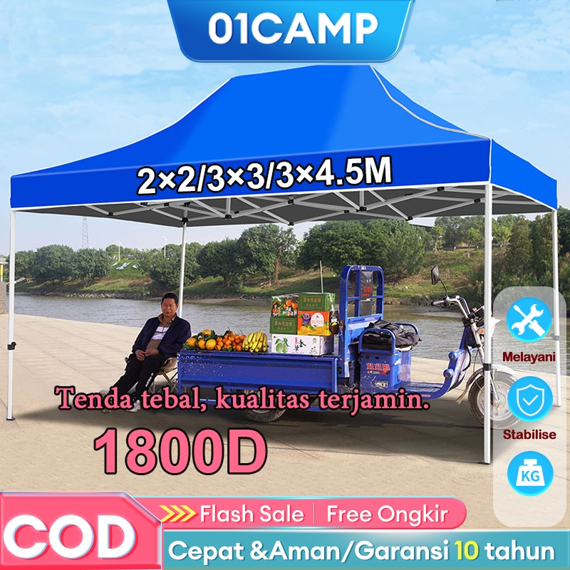Tenda lipat Jualan  Tenda lipat 3x3/tenda jualan 2x3/Bazar 1800D Outdoor Tenda Gazebo/Tenda Bazar Pa