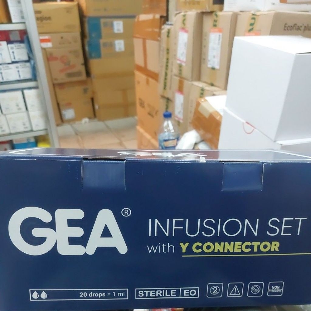 GEA infuset tipe Y dewasa / selang infus gea with y conector  tipe Y-1box