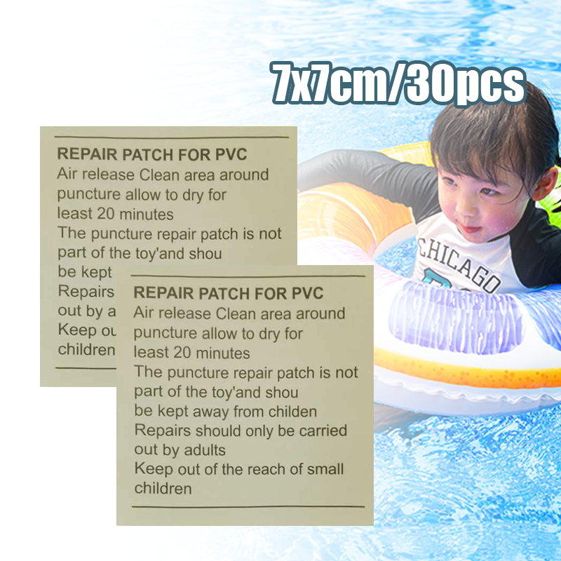 Set Tambal Pvc 30pcs Repair Kit Lem Kasur Angin Lem Pelampung Pvc Lem Repair Tahan Air