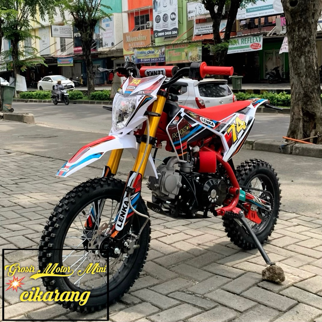 MOTOR MINI TRAIL 110CC LENKA MXGP 74 MATIC RING 14/12 MESIN 4TAK