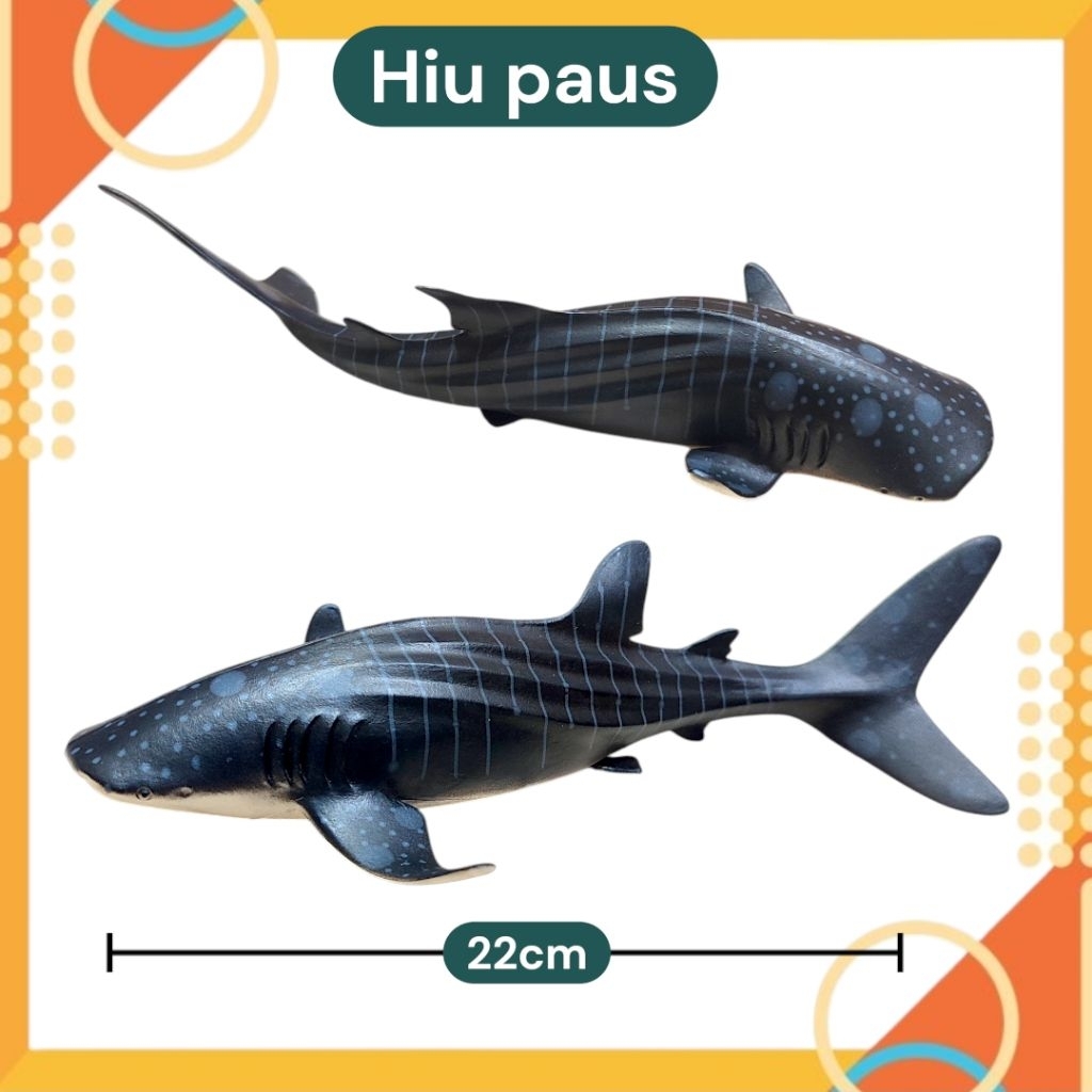 Hiu Paus Mainan Ikan Hiu Shark 22cm Koleksi Hewan Laut Paus Hiu Mainan Anak