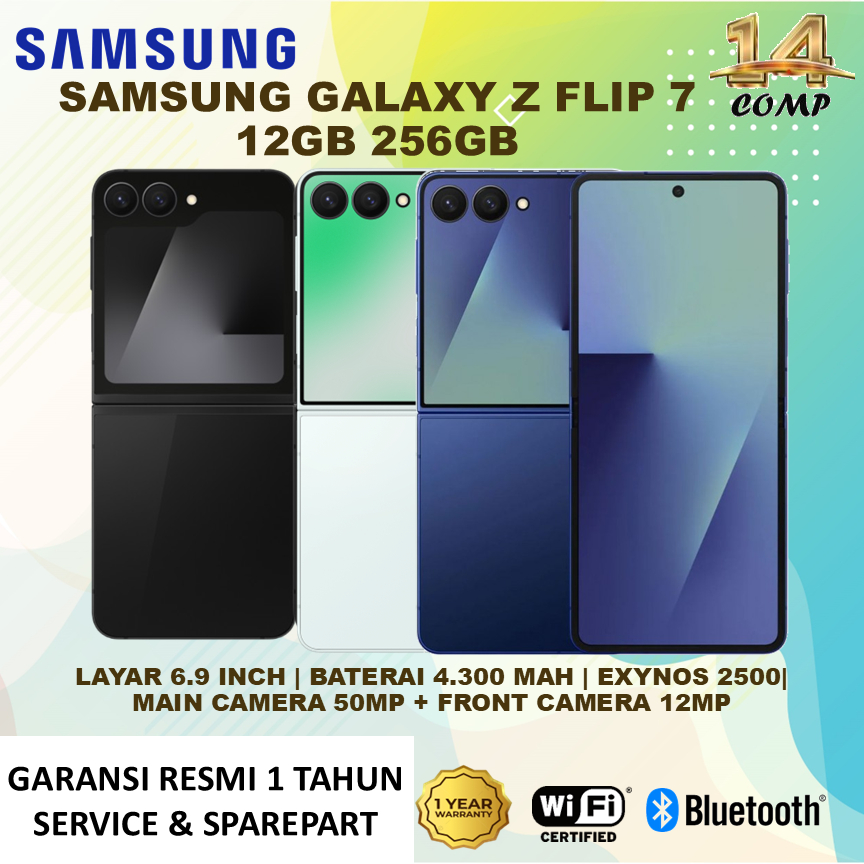 Samsung Galaxy Z Flip7 12/256GB | Smartphone AI | Hp Lipat | Kamera 50MP | 4300 mAh