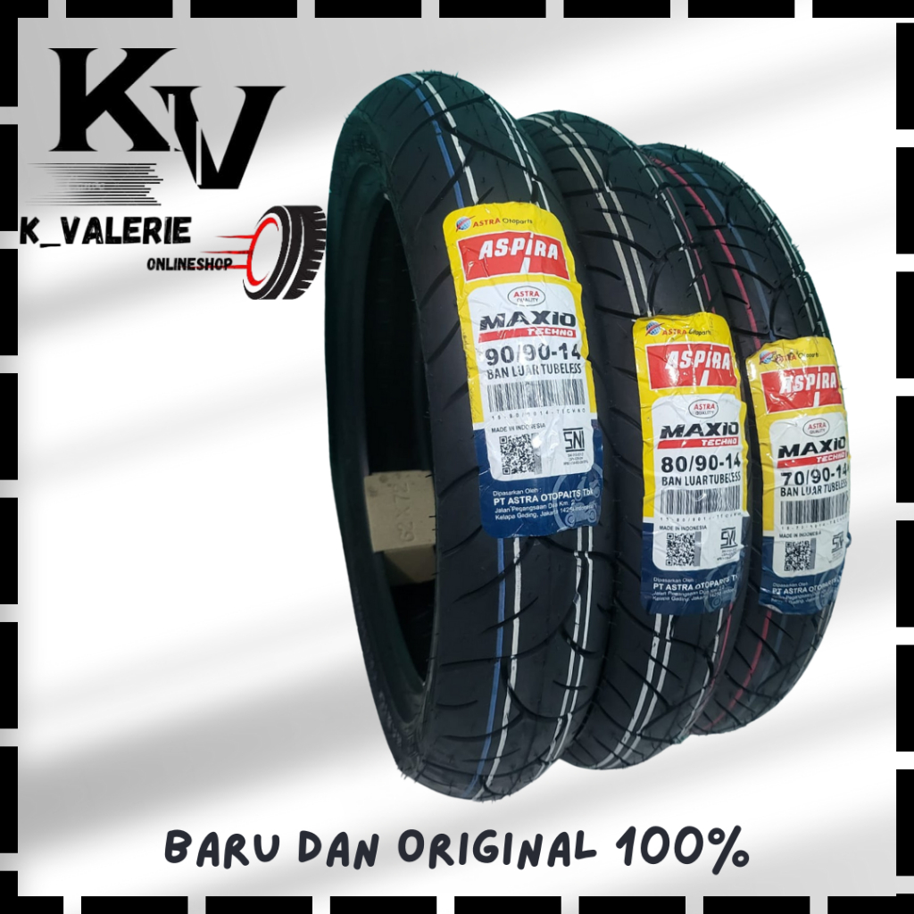 [Original Astra] [Produksi Terbaru] Ban Tubeless Belakang Motor Yamaha Mio M3 J Soul Gt Smile Sporty
