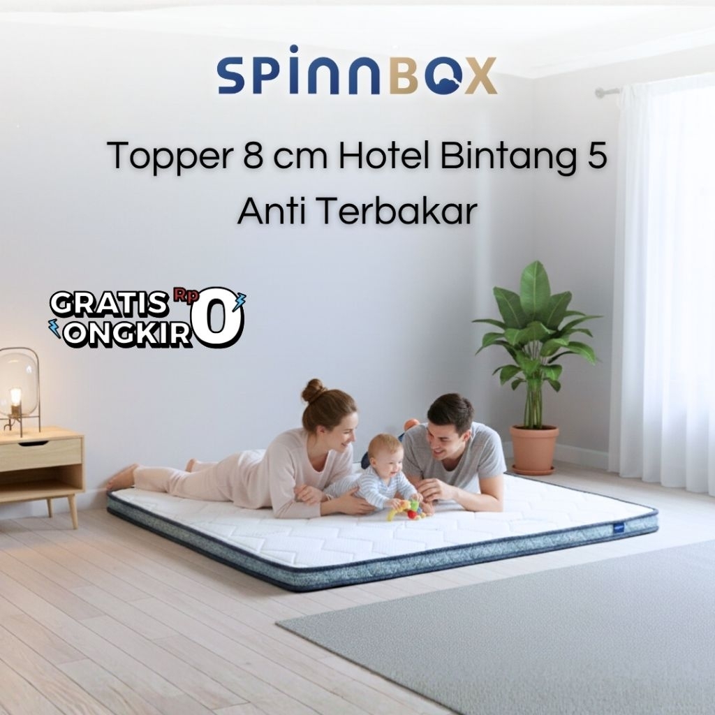 Spinnbox Topper - Topper Kasur Tebal 8 cm | Tidur Nyenyak Seperti di Hotel Bintang 5