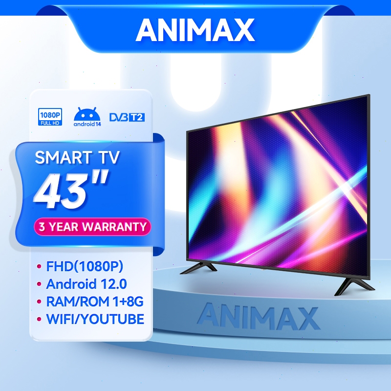 Animax Smart TV Android  32 Inch TV 43 Inch Digital TV LED 24 inch  25 inch 27 inch Netflix Youtube 