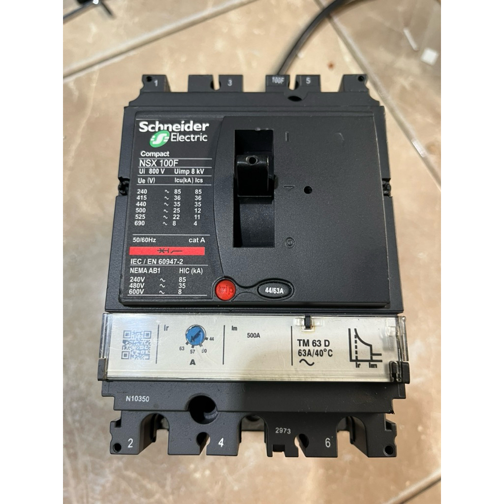 MCCB Schneider NSX 100F  LV431630 NSX 100F 3P Original