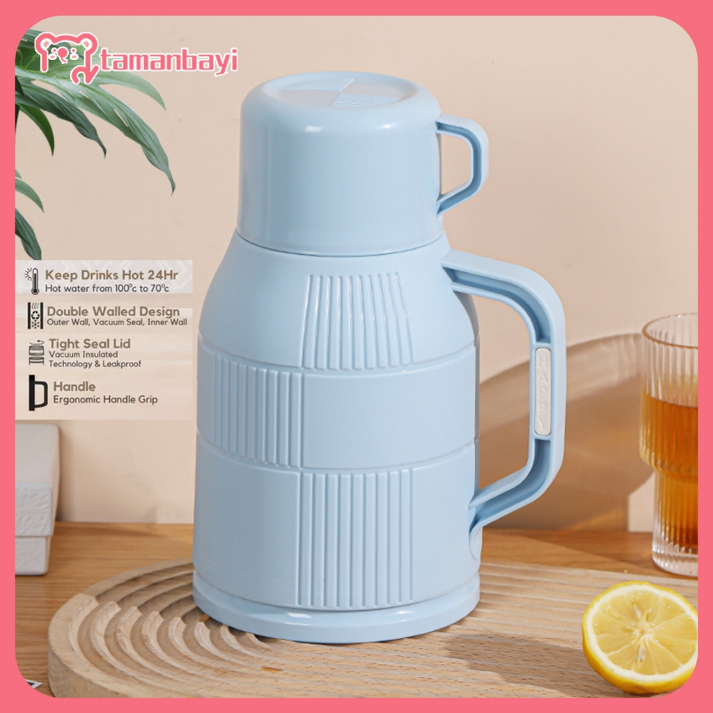 Termos Jug Panas Dingin 24 Jam 1Liter / Thermos with Handle / Termos Air Panas Bayi Buat Susu / Term