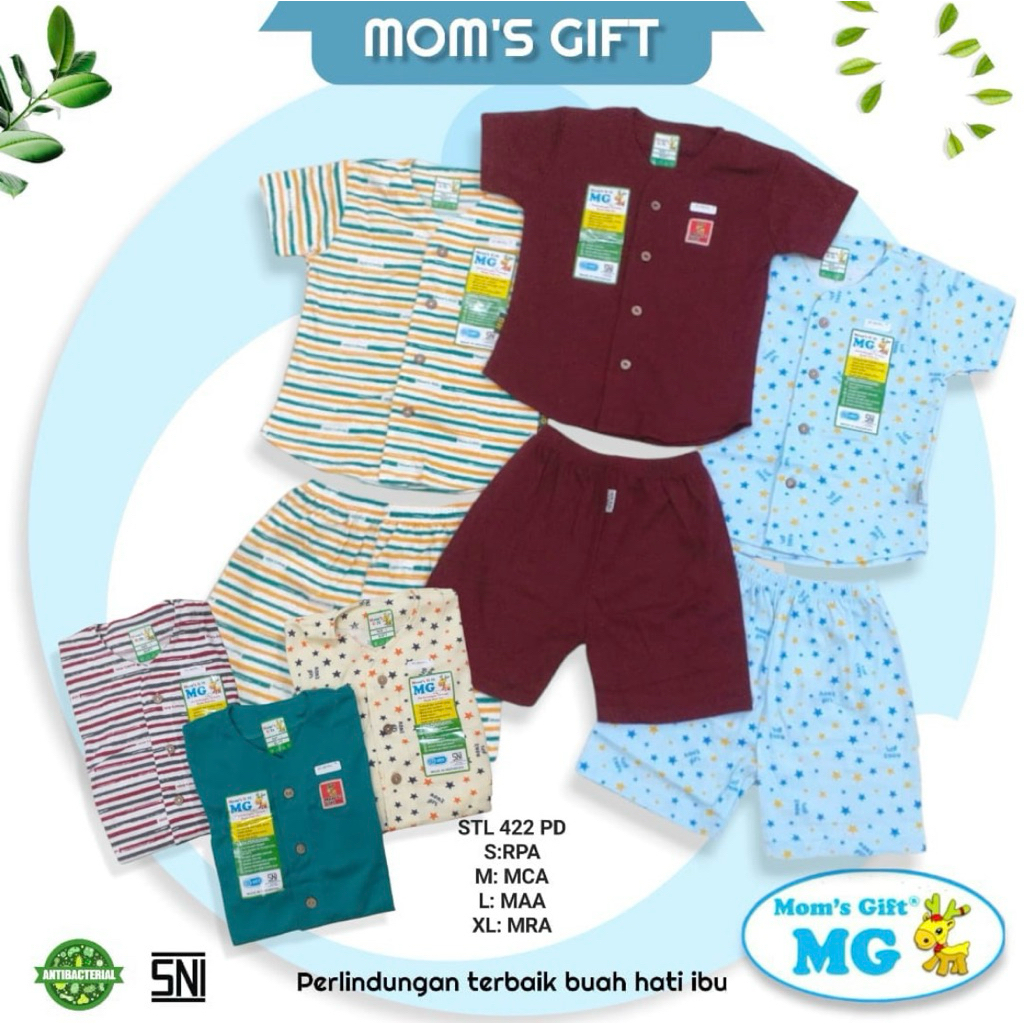 STELAN ANAK LENGAN PENDEK CELANA PENDEK MOMS GIFT (3 PCS) - STELAN ANAK MOMS GIFT