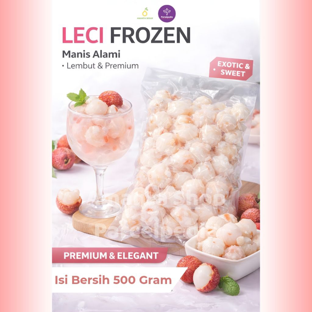 Lychee Buah Leci Frozen 500gr | Buah Leci Beku Premium | Manis Alami & Siap Pakai