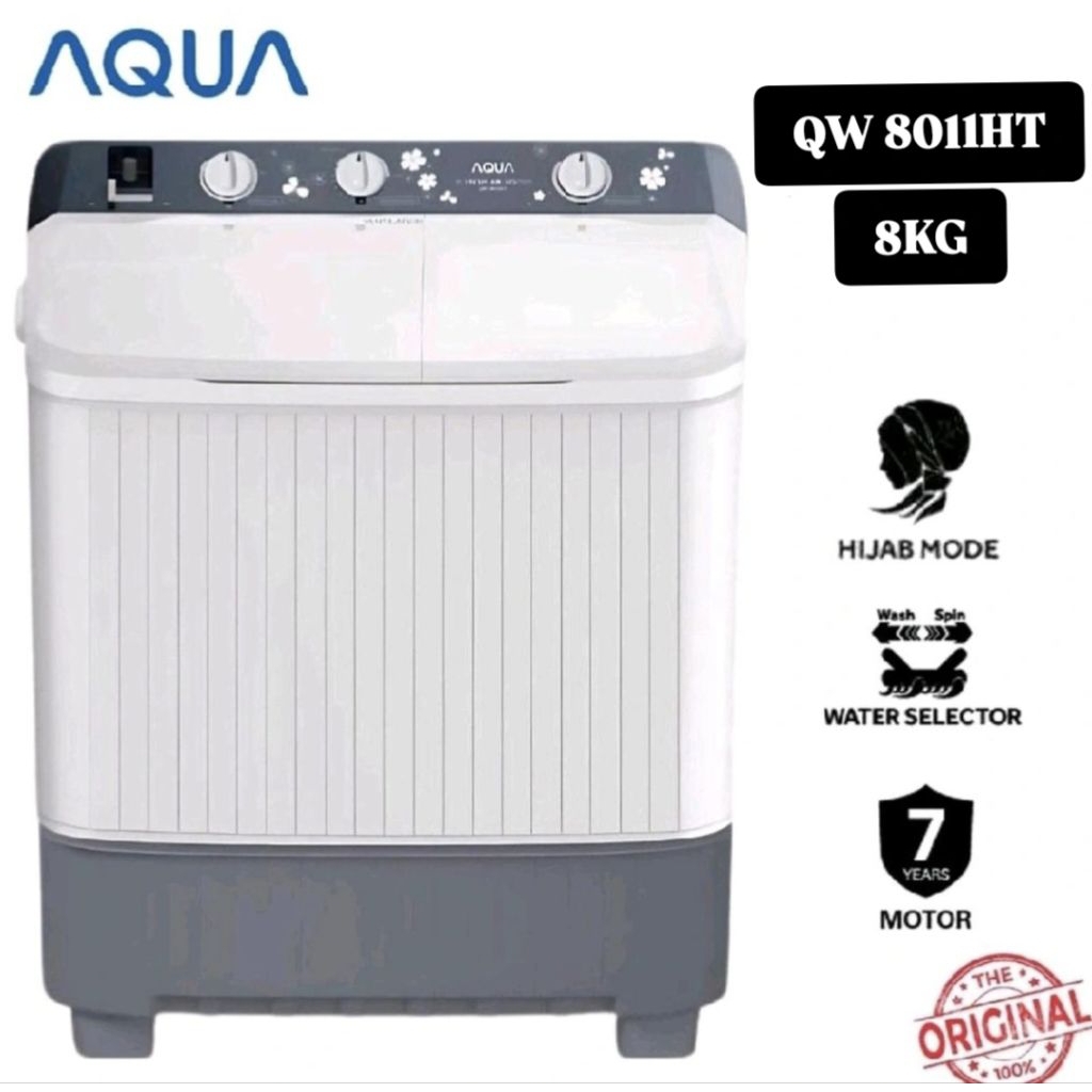MESINCUCI 2 TABUNG AQUA 8 KG QW-8011HT MESIN CUCI 2TABUNG AQUA 8KG QW8011HT MESIN CUCI AQUA 2 TABUNG