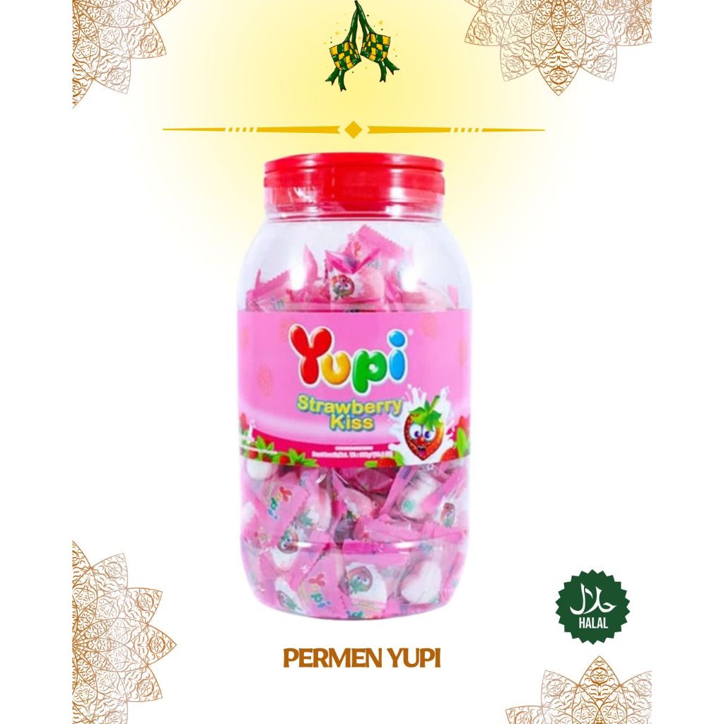 Cemilan Permen Yupi Jajanan Anak Murah Kemasan Toples
