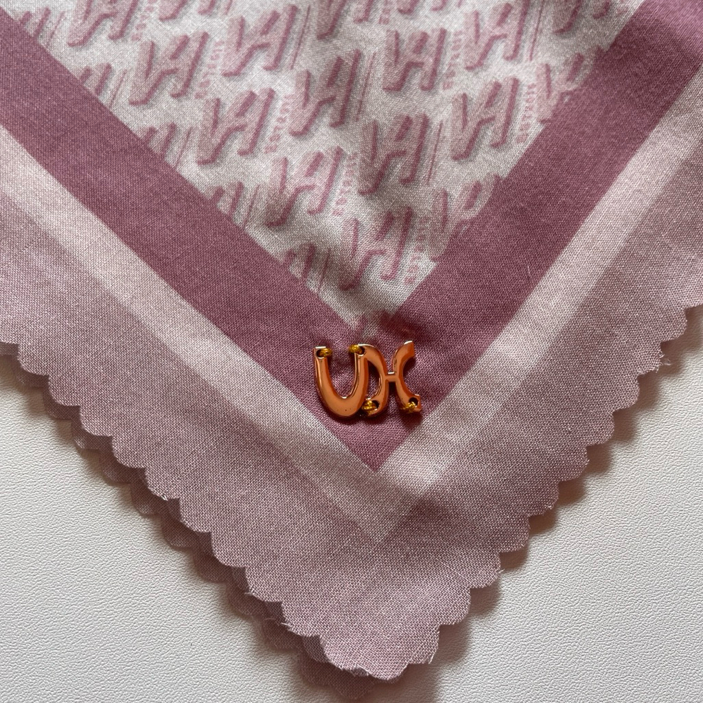 scarf vanilla hijab monogram VH with box preloved