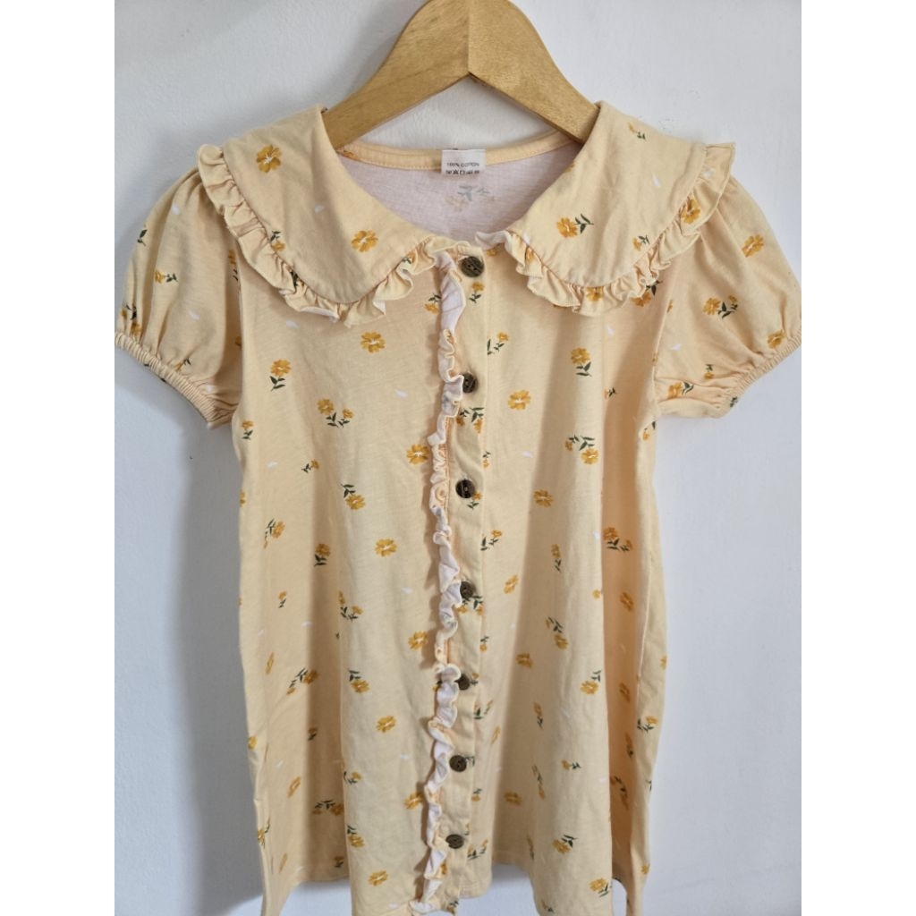 DRESS ANAK PEREMPUAN (PRELOVED) - DRESS LIBBY - DRESS ANAK WARNA KUNING. DRESS ANAK USIA 5-6 TAHUN.