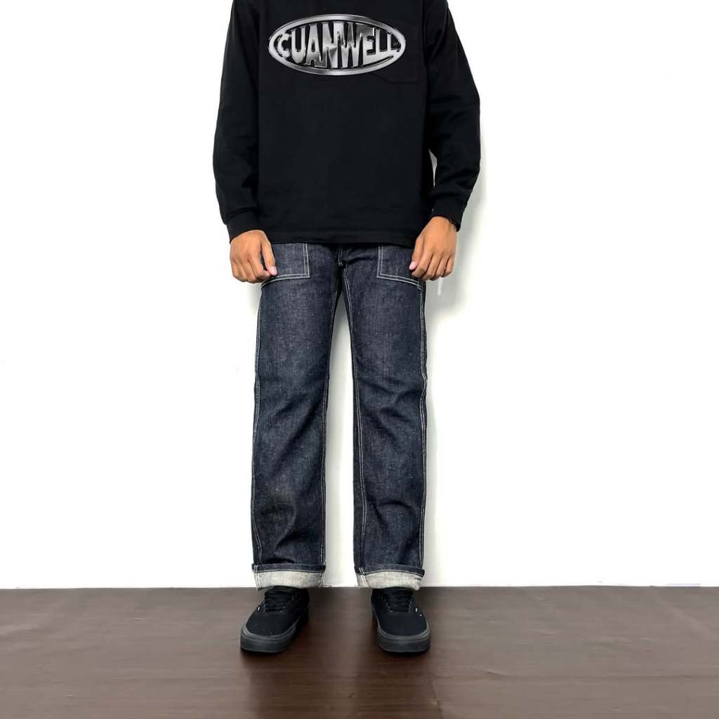 Cuanwell - 86ROAD INDIGO FATIGUE JEANS (IX4)