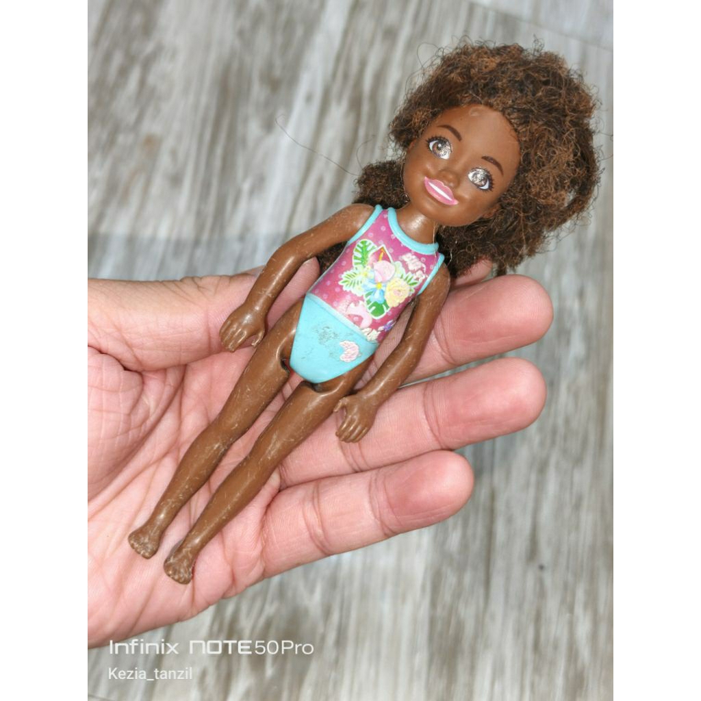 BARBIE ANAK KECIL KULIT HITAM BERBI DOLL BLACK SKIN ARTIKULASI ORIGINAL BRAND ASLI MATTEL MATEL CHEL