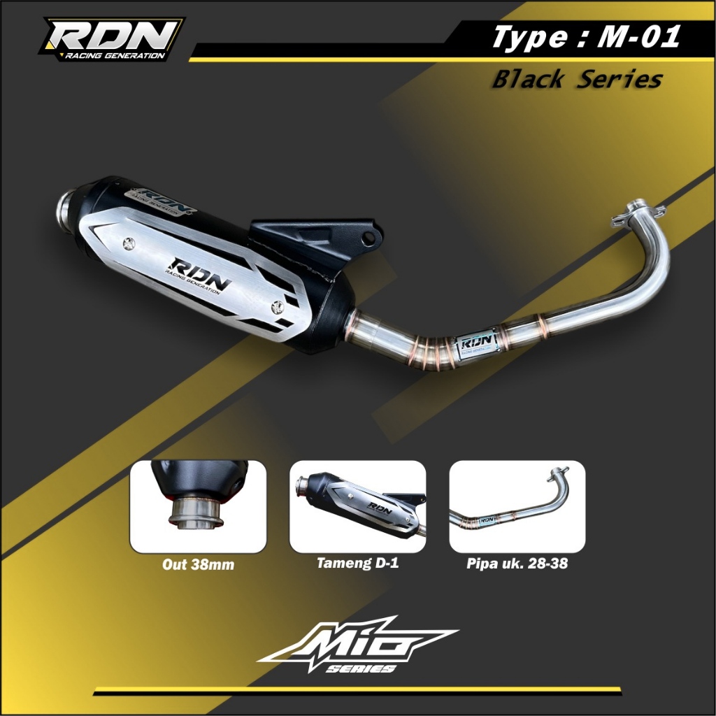 Knalpot std racing mio sporty-smile-soul std racing matic type M 01 by RDN Racing