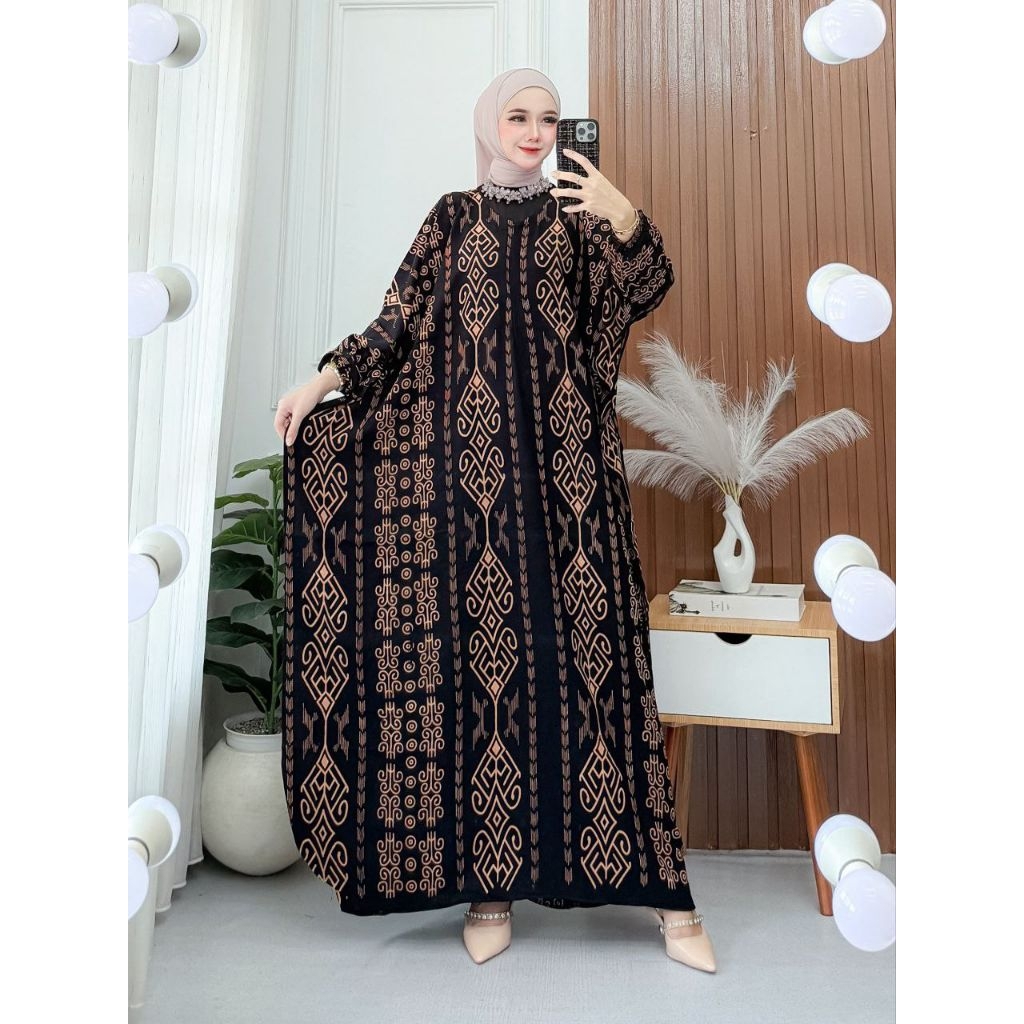 Clasic Series - Gamis Twill Ori Kaftan Motif Clasic - Gamis Syar'i Wanita Terbaru - Gamis Lebaran Ke