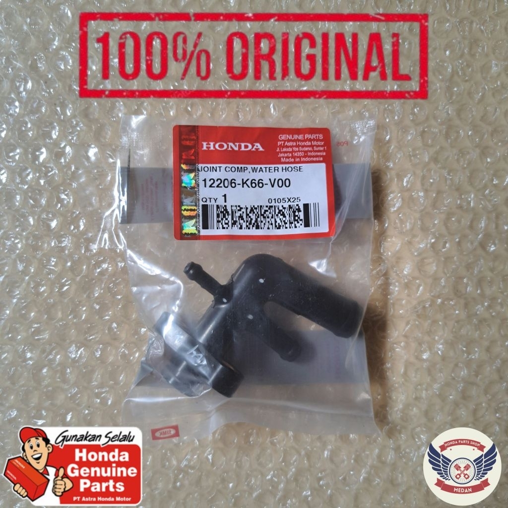 12206K66V00 Join Water Hose Sambungan Pipa Selang Radiator - Vario 125 150 eSP , ADV 150 Injeksi Led