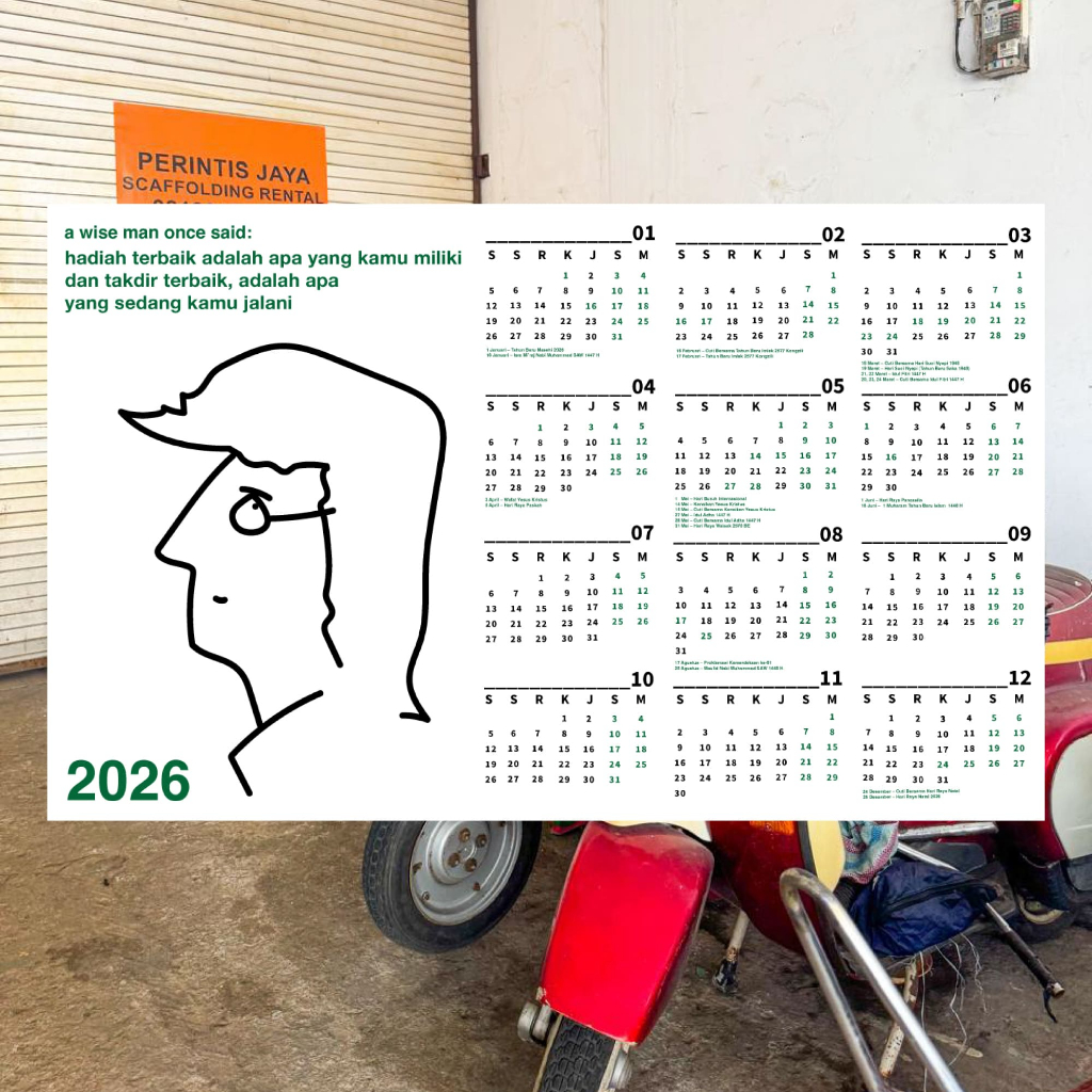Kalender 2026 Raksasa - Bijaksana Bijaksini
