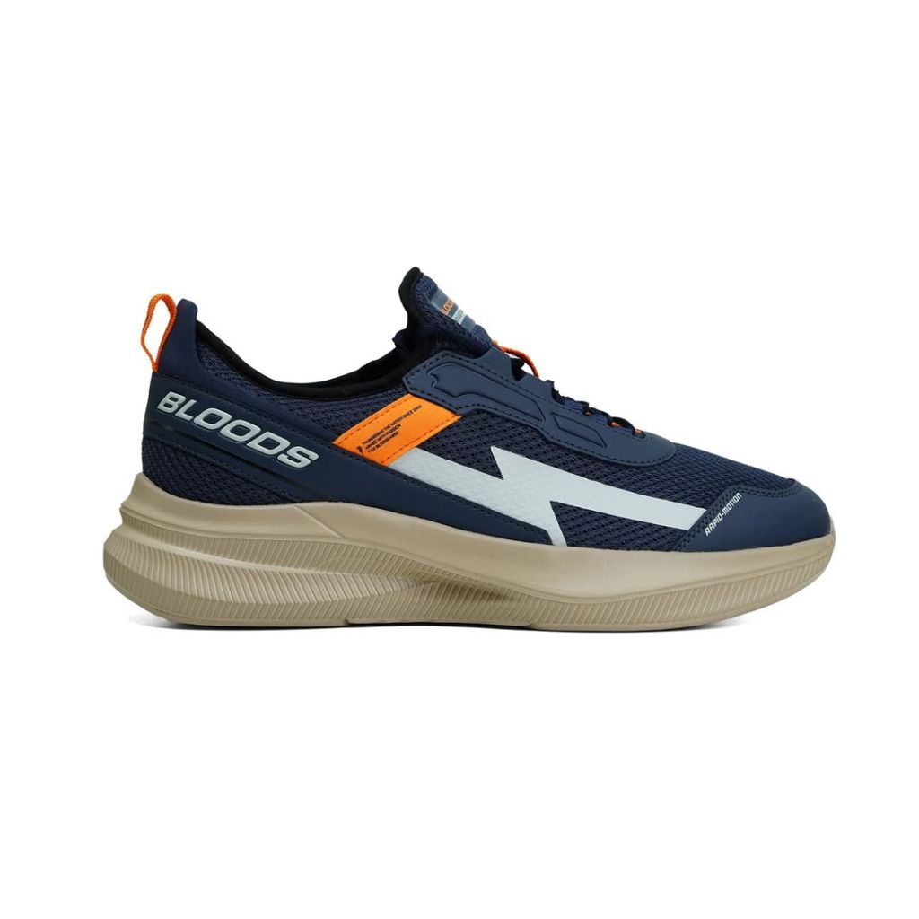 SEPATU SNEAKER SHOES BLOODS RUNNING NAVY BROWN ORIGINAL