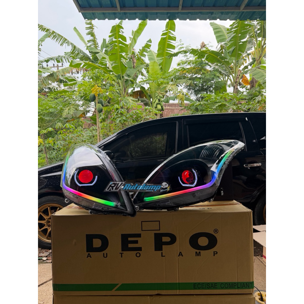 HEADLAMP SET BILED SWIFT 2014 AES VINYX PROJIE