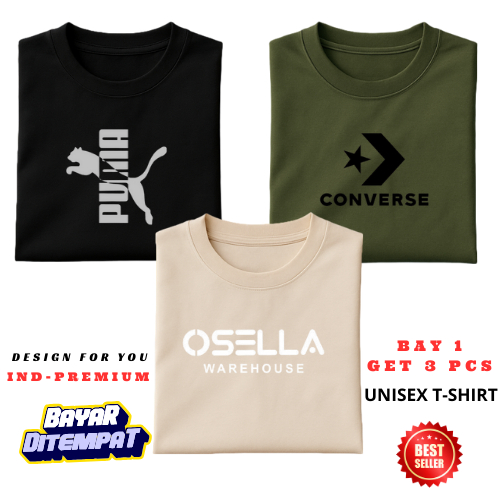PAY 1 GET 3 PCS ( BAHAN TEBAL ) Kaos Distro100% Catoon Combed Katun - Kaos Distro Cowok Cewek Brande