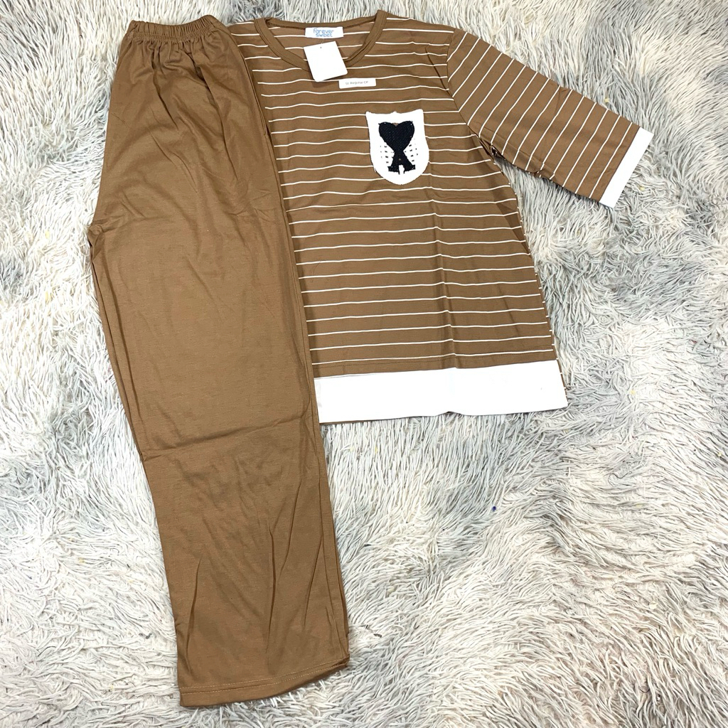 Tebobok - Oneset Forever Sweet Lengan 3/4 Baju Tidur | Baju Tidur Dewasa | Cod | Piyama | Daililan |