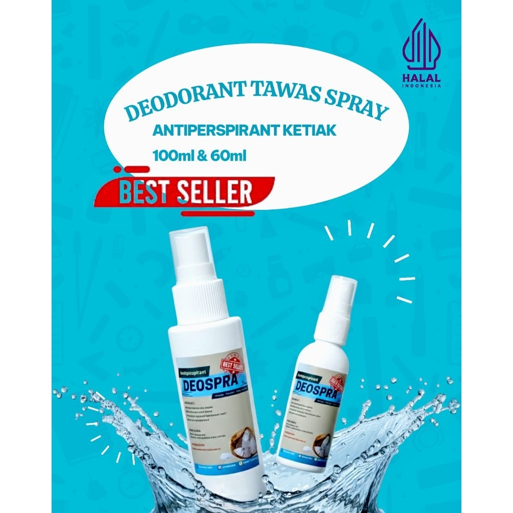 60ml 100ml (GROSIR 12 BOTOL) Deospra || Deodorant spray alami || Deodorant spray tawas