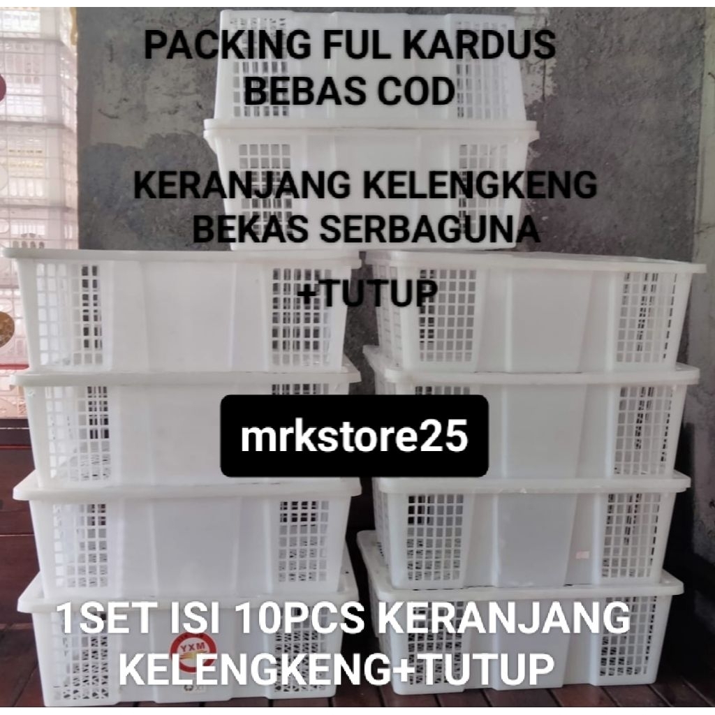1SET ISI 10PCS Keranjang Bekas Buah Klengkeng + Tutup || Keranjang Bekas Serbaguna