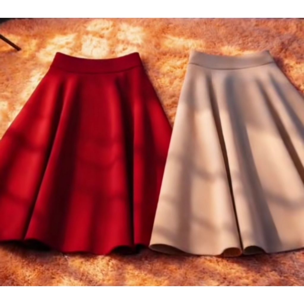 TT  Rok Scuba pendek / Rok payung Rok wanita