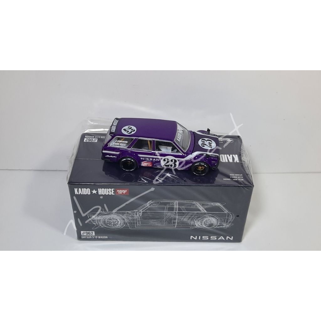 MiniGT Kaido Datsun Wagon Purple Unsealed Mulus