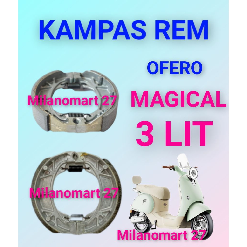 kampas rem sepeda listrik ofero magical 3 LIT kampas rem sepeda listrik ofero magical 3 lithium