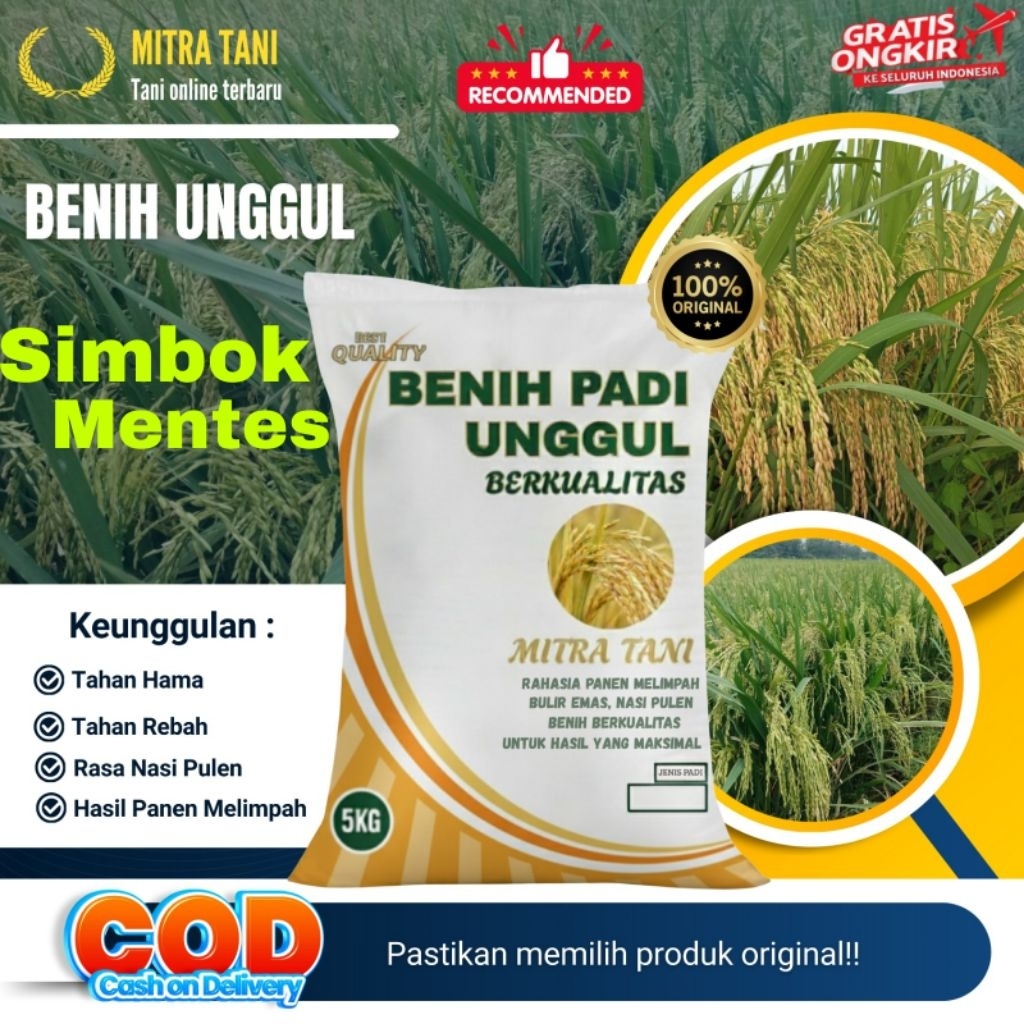bibit padi Simbok Mentes kemasan 5kg