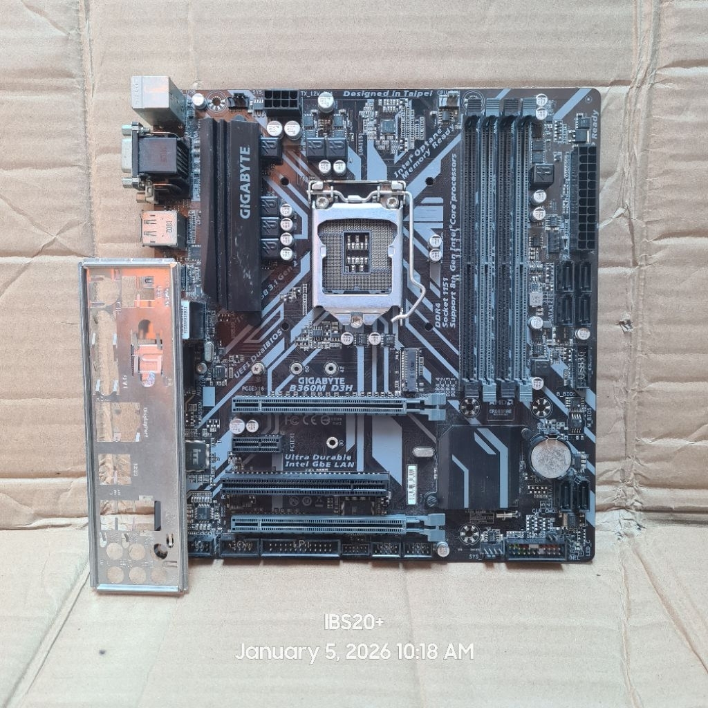 PAKET MAINBOARD GIGABYTE B360 DDR4 WITH I5 8600K GEN 8 LGA 1151 V2 M-ATX
