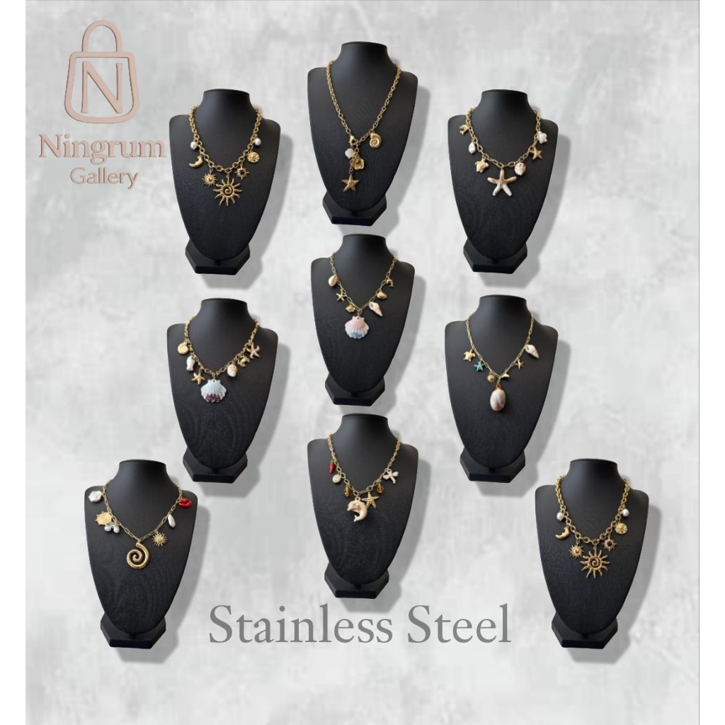 Kalung Pantai Vintage Wanita Bahan Lengkap Outfit Anda