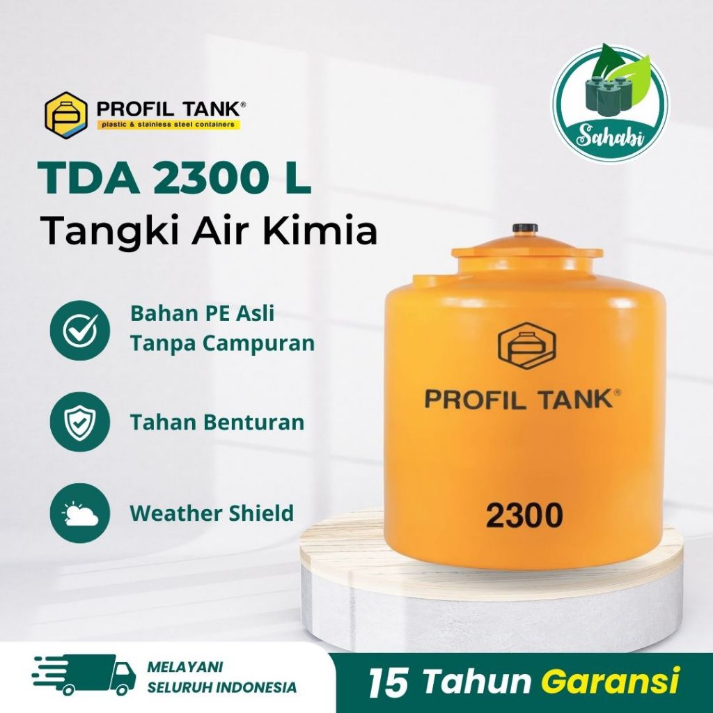 Tandon Air/Toren Air/Tangki Air Profil Tank TDA Kimia 2300 Liter