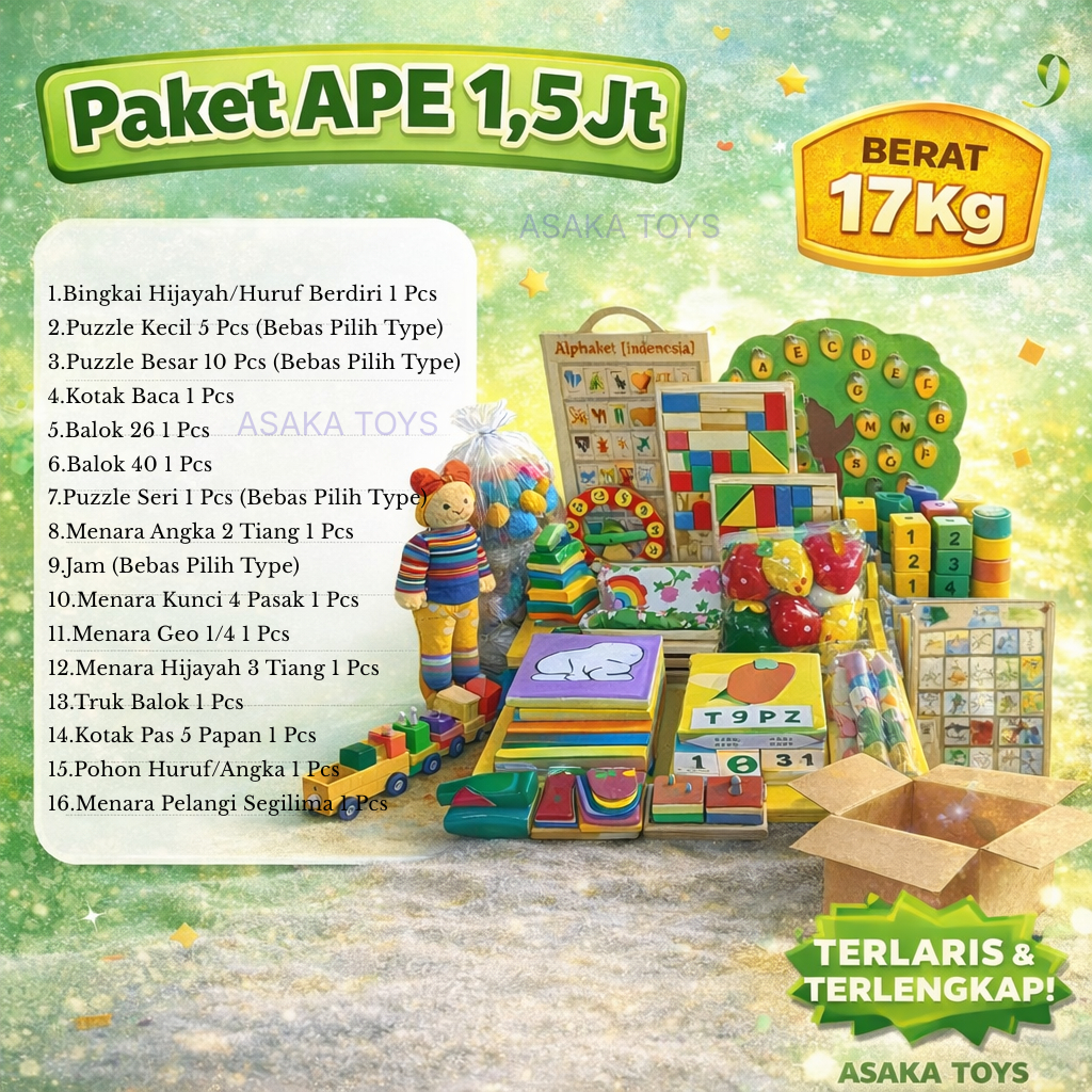 APE PAUD 2026 Paket Lengkap | Alat Permainan Edukatif untuk Sekolah & Rumah