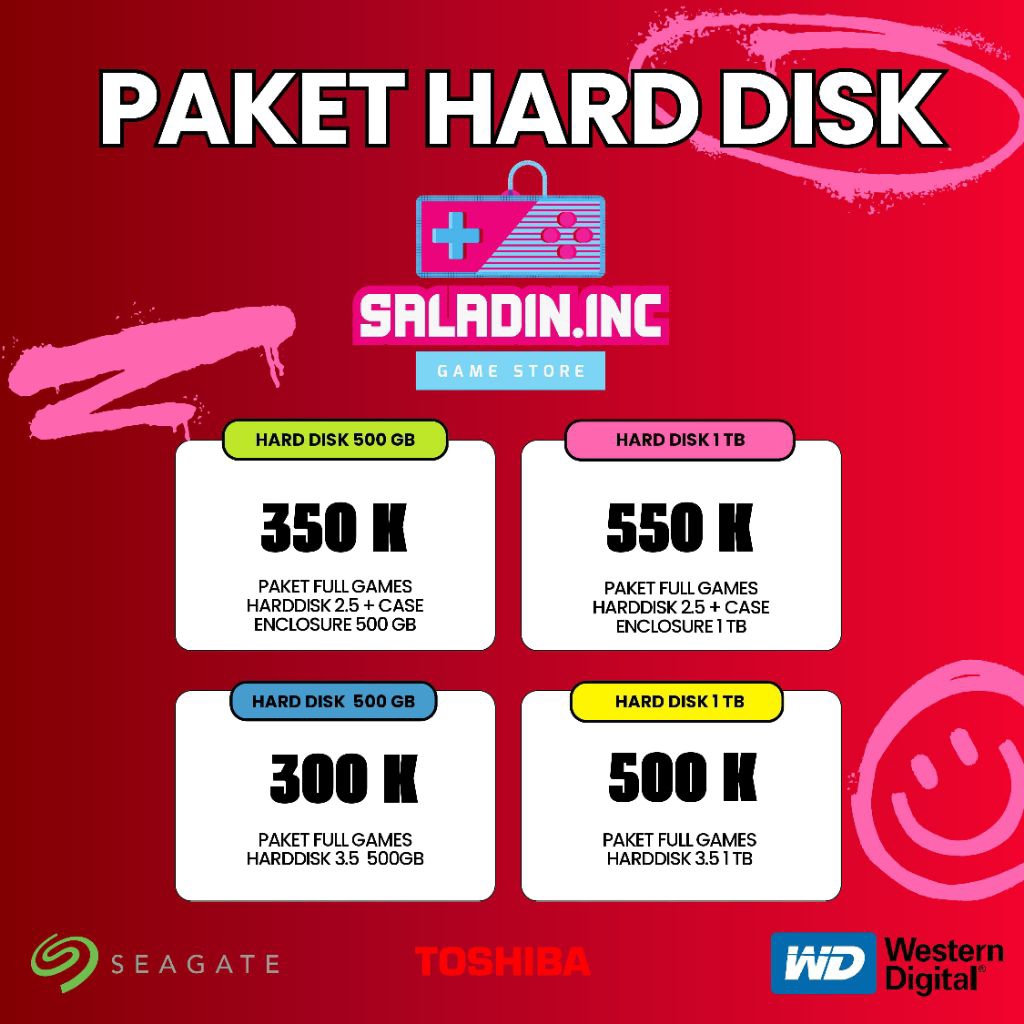 HARDDISK 1TB 2.5 + CASE ENCLOUSER