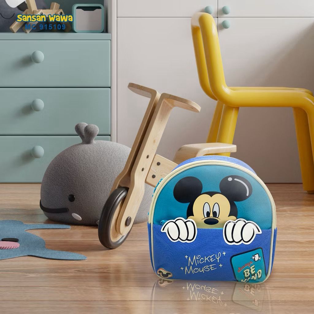 Disney Mickey Mouse Tas Ransel Kecil Blue Original