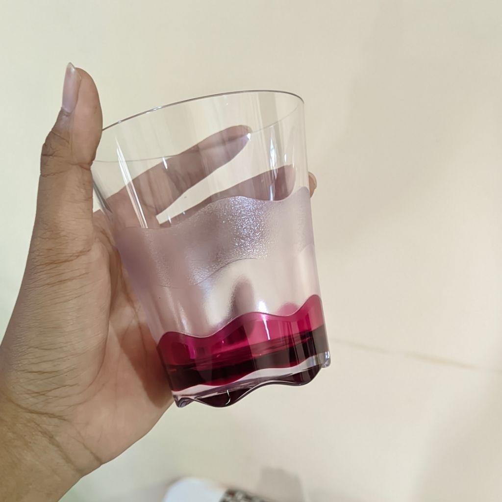 Tupperware Sheerly Elegant Glass ungu/gelas cantik/gelas elegan