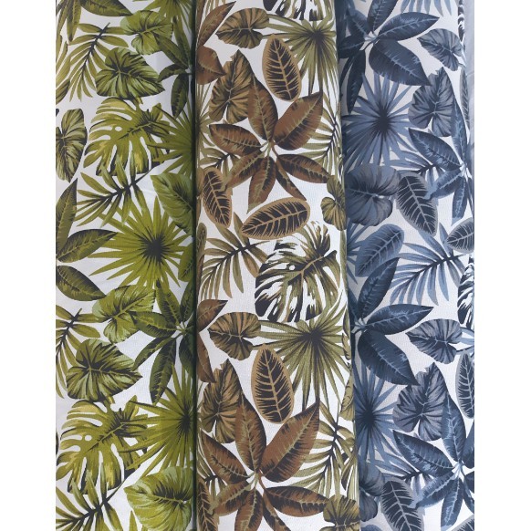 KAIN KANVAS MOTIF DAUN TROPIS