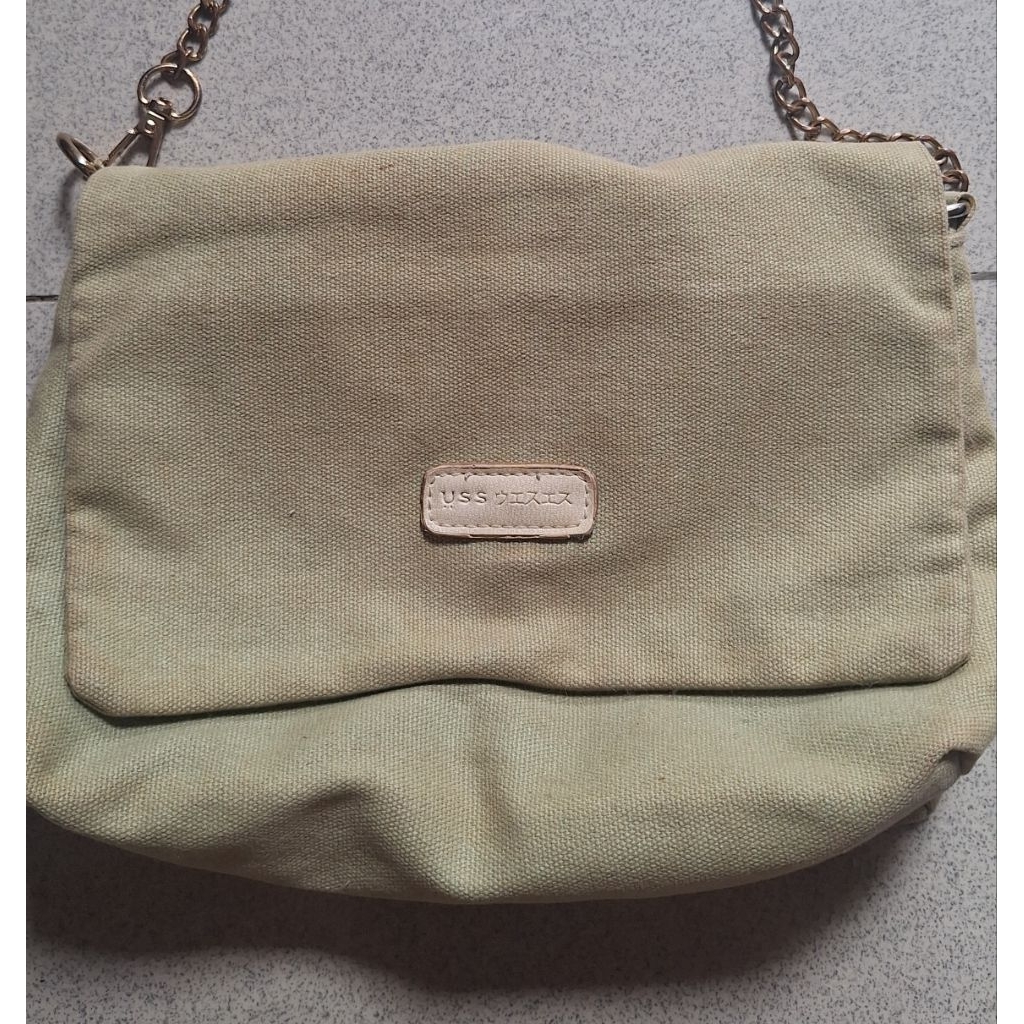 Tas selempang hijau USS ori pemakaian pribadi