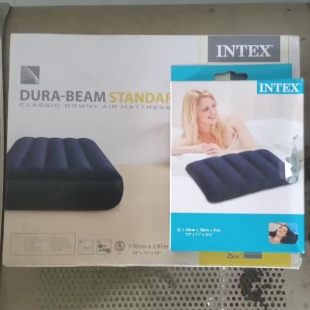 intex kasur angin dura beam single