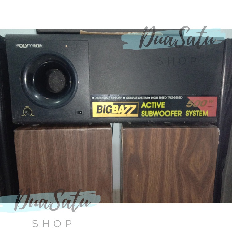 Subwoofer Polytron PSW 500W rebah BEKAS