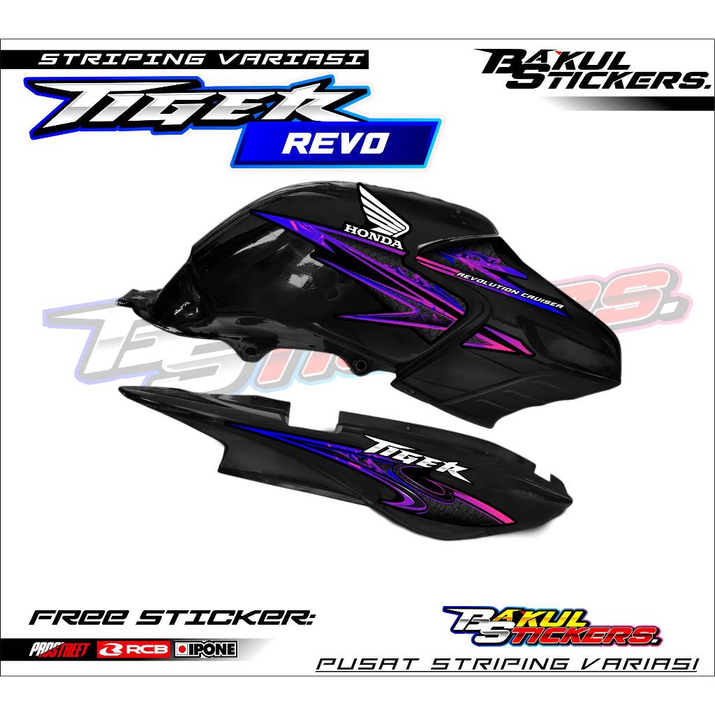 STRIPING VARIASI HONDA TIGER REVO / STICKER LIST VARIASI MOTOR HONDA TIGER REVO
