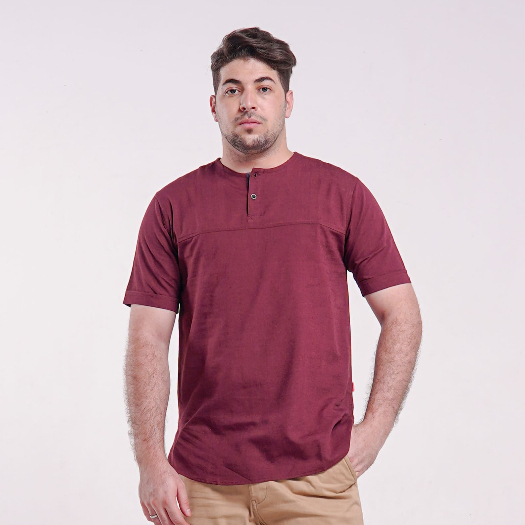 WAYDEE – Kemeja Pria FARABI AHMAR - Kemeja Koko Pria Lengan Pendek - Baju Koko Pria - Kemeja Pria Le