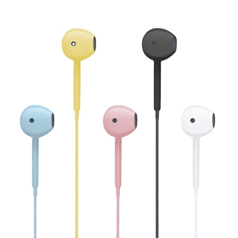 EARPHONE U19 HANDSFREE HEADSET MACARON EXTRA BASS MATE COLOR - Grosir JKT