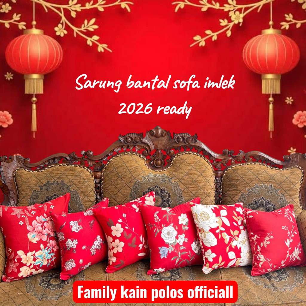 SARUNG BANTAL SOFA IMLEK READY 6MOTIF SARUNG BANTAL SOFA 40x40 45x45 50x50 60x60 BAHAN KATUN CVC
