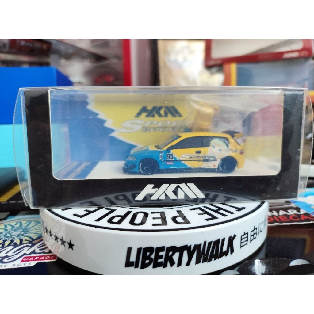 HKM Model 1:64 Rocket Bunny Spoon Honda Civic EG6 Edition (With Figure)