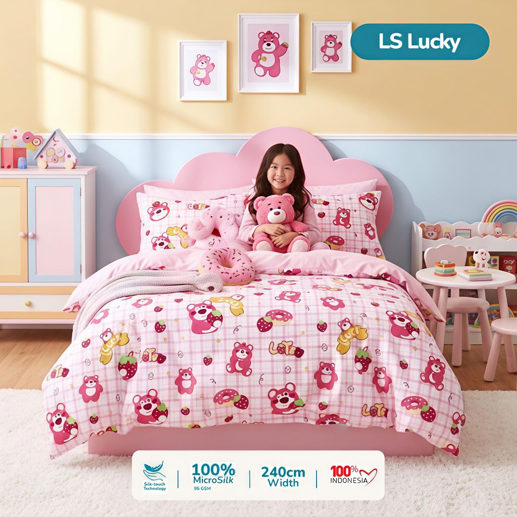 Bedcover set sprei motif lotso bedcover set 90x200 bedcover set 100x200 bedcover set 120x200 bedcove